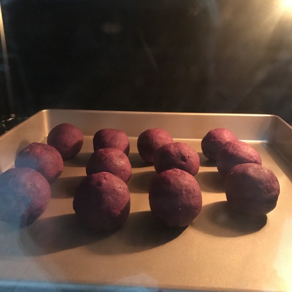 Cheese Popping Purple Potato Balls + Kewpie Salad Sauce recipe