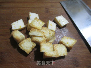 Stir-fried Rape Root with Fish Tofu recipe