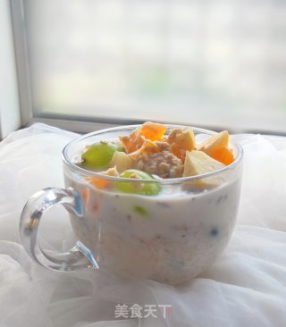 A Nutritious and Healthy Breakfast that Xiaobai Can Easily Get | A Light Breakfast Essential for Weight Loss ~ Oatmeal Fruit Porridge recipe