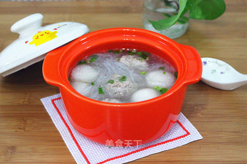 Meatballs, Winter Melon, Vermicelli Soup recipe