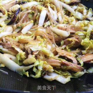 Stir-fried Vermicelli with Cabbage and Mushroom recipe