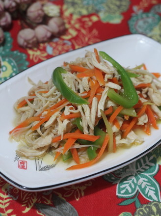 Stir-fried Vegetables with Shredded Chicken recipe