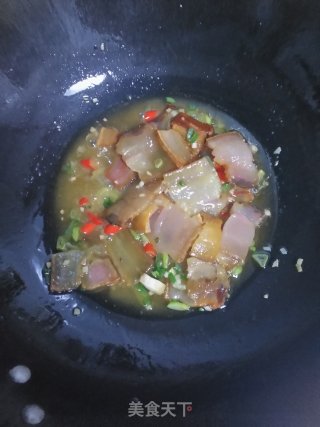 Stir-fried Bacon with Pickled Radish recipe