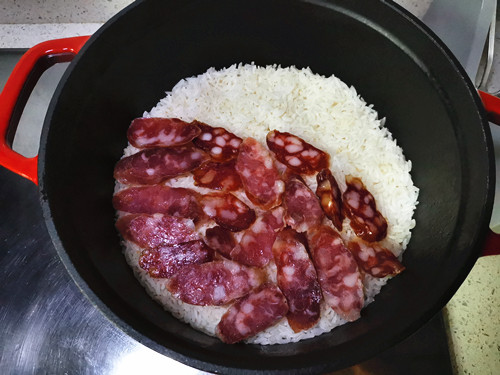 Sausage Claypot Rice recipe