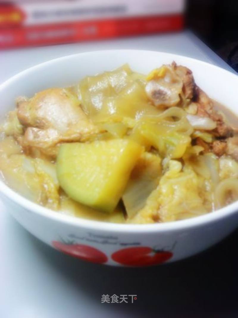 Stewed Chicken with Cabbage Fenpi recipe