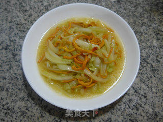 Stir-fried Cabbage with Cordyceps Mushroom recipe