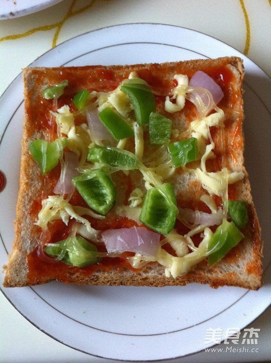 Pork Chop Corn Toast Pizza recipe