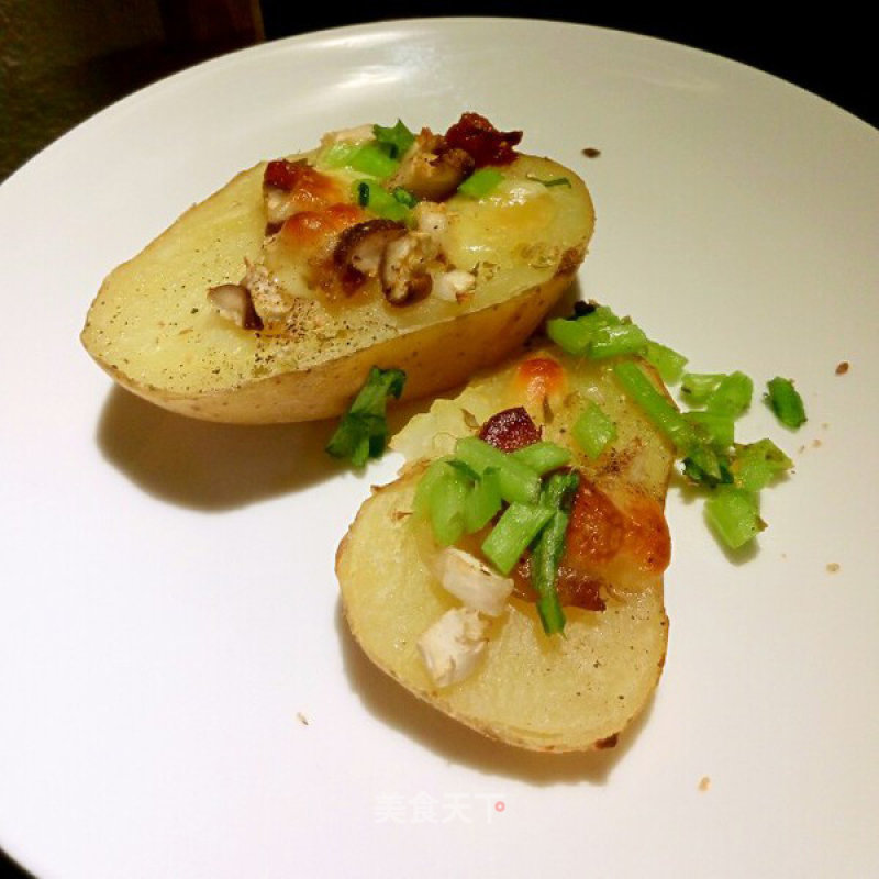 #aca Baking Star Competition# Baked Cheese Potato Boat recipe