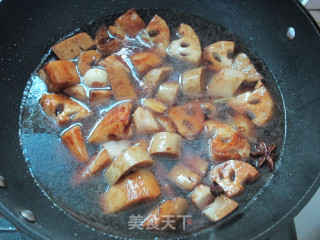 Roasted Gluten with Lotus Root recipe