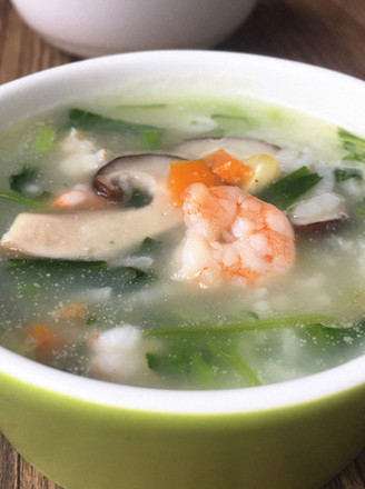 Shrimp and Mushroom Congee recipe