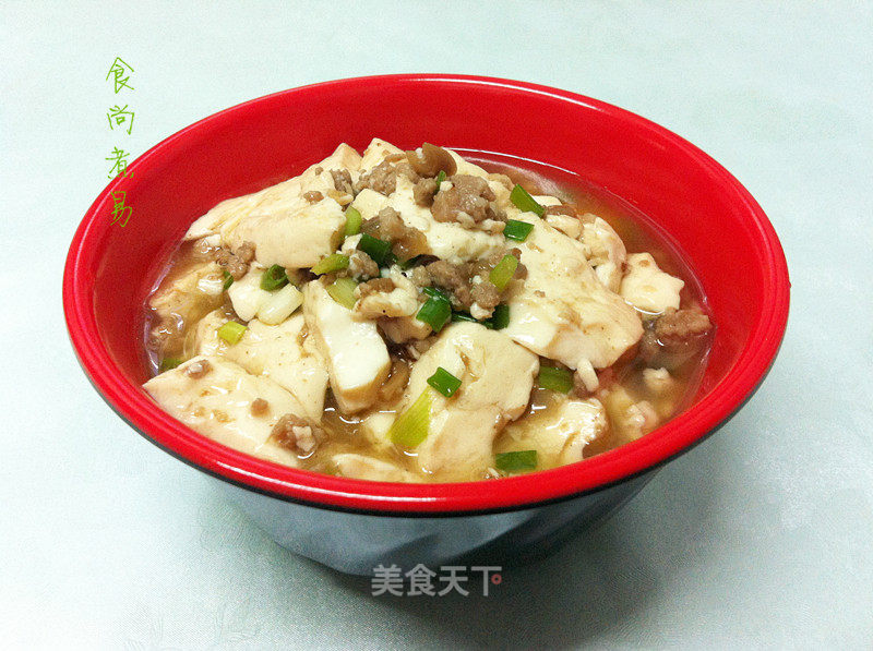 Braised Tofu with Meat Sauce recipe