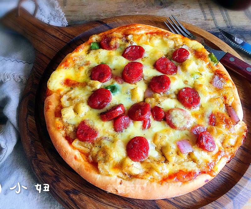 Pineapple Sausage Pizza recipe