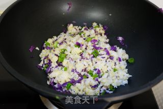 Fried 2 Rice with Purple Cabbage recipe