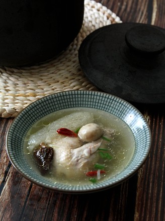 Chicken Soup with Bamboo Fungus and Mushroom recipe