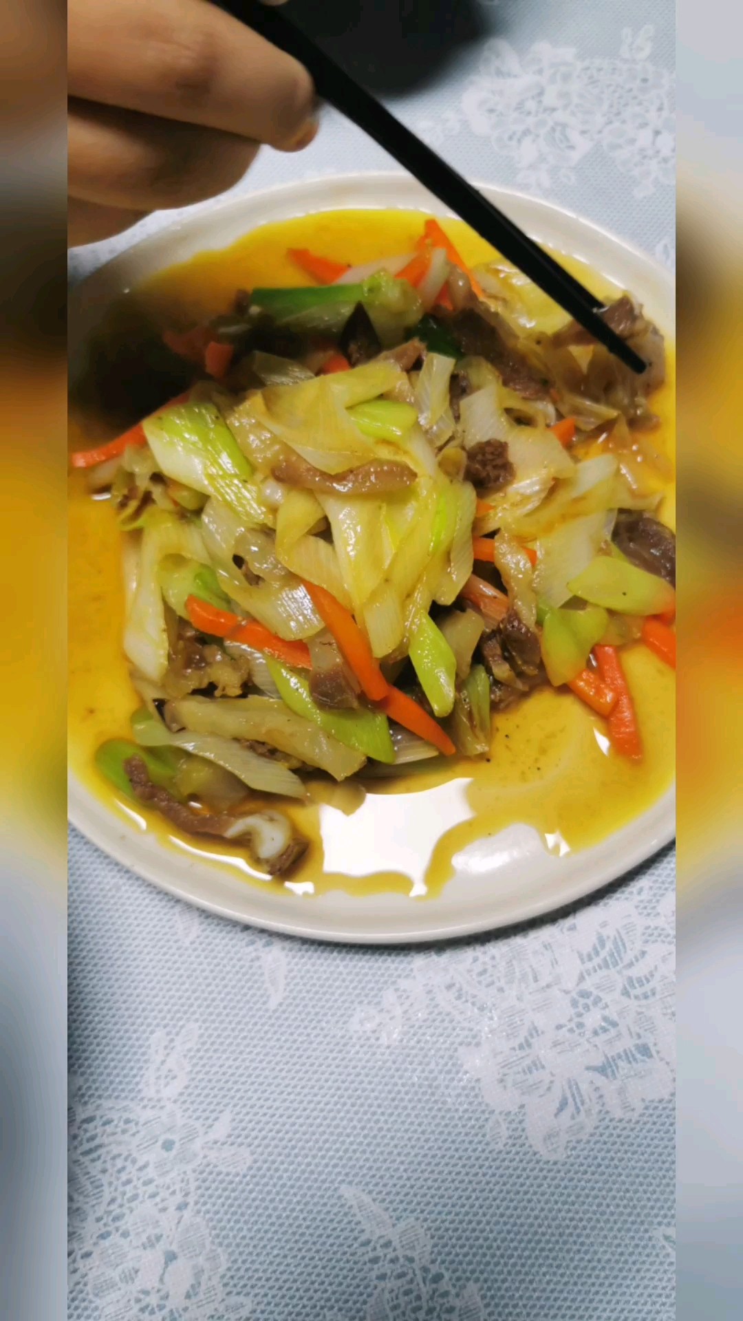 Stir-fried Beef Offal with Green Onion recipe