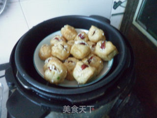 Fried Tofu Stuffed with Sweet Glutinous Rice recipe