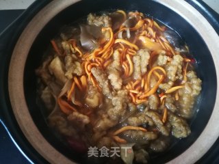 Stewed Pork with Cordyceps Flower and Pleurotus Ostreatus recipe