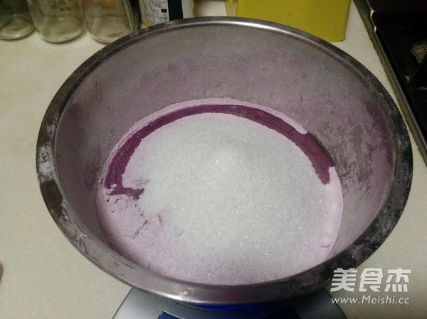 Purple Sweet Potato Honey Bean Glutinous Rice Cake recipe