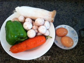 Fried Double Pleurotus with Egg recipe