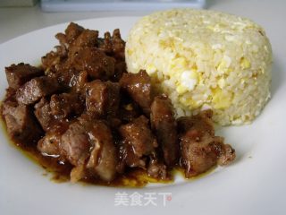 [da Xi Da Barbecue Sauce] Trial Report 2-------black Pepper Meat Sauce Steak with Egg Fried Rice recipe