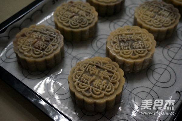 Mooncakes with Egg Yolk and Red Bean Paste recipe