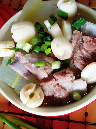 Lotus Seed and Winter Melon Pork Rib Soup recipe