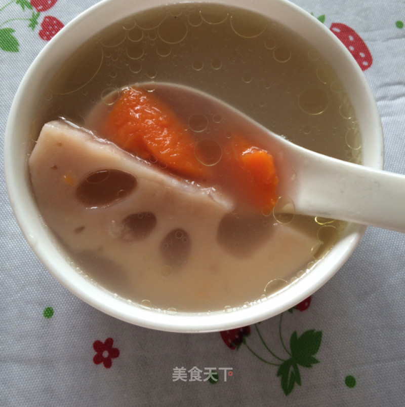 Lotus Root Carrot and Yam Soup recipe