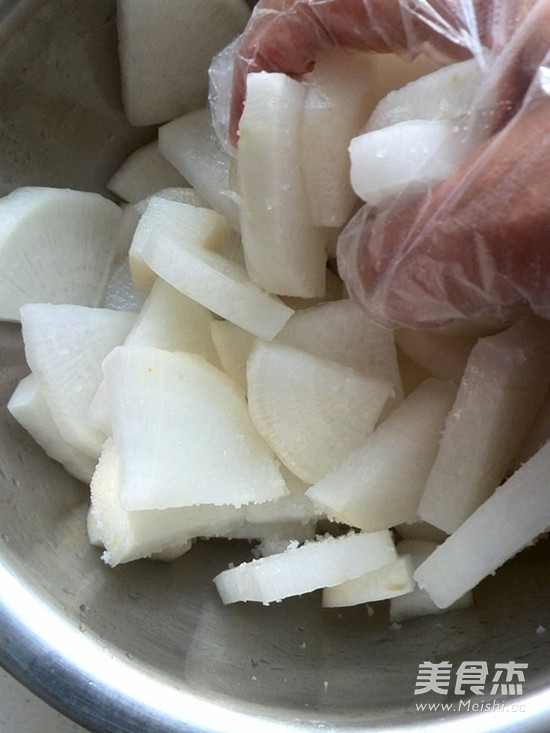 Dried White Radish in Cold Dressing recipe