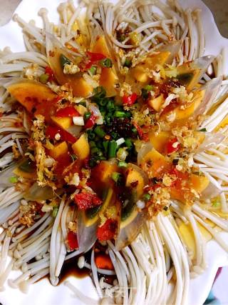 Enoki Mushroom with Preserved Egg and Cold Sauce recipe