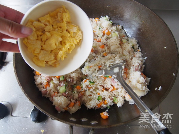 Basil Sausage Beef Fried Rice recipe