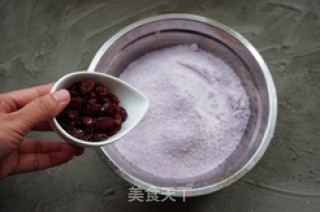 #trust之美#cranberry Osmanthus Purple Sweet Potato Cake recipe