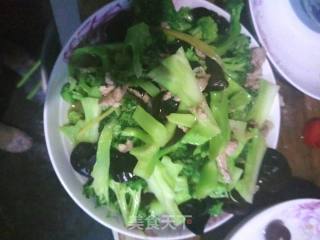 Stir-fried Black Fungus with Broccoli recipe