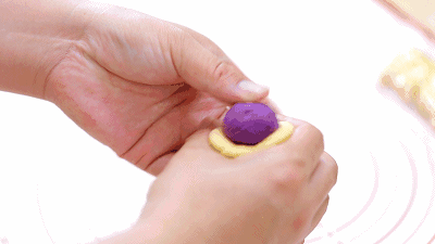 Purple Sweet Potato Cheese Fairy Bean Cake Baby Supplement Recipe recipe