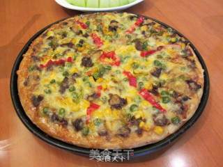 Beef Thin Bottom Pizza recipe