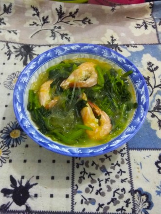 Prawn Spinach Vermicelli Soup recipe