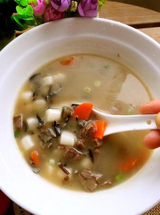 Rice and Beef Rice Cake Soup recipe