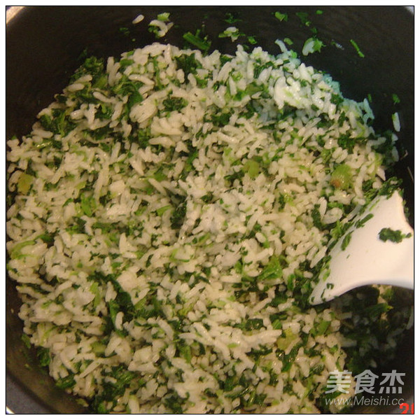 Snowflake Spinach Rice Ball recipe