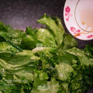 Fried Chinese Lettuce with Fish Sauce recipe