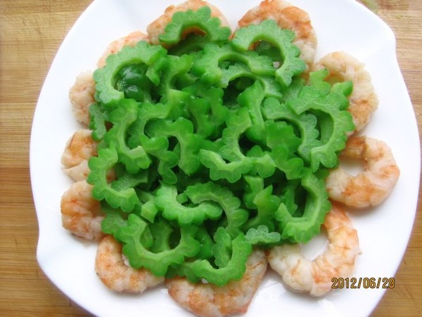 Dried Bitter Gourd Shrimp in Sesame Sauce recipe