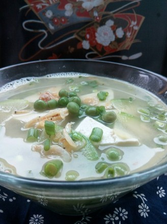 Tofu Soup with Radish and Shrimp Skin recipe