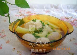 Cored Mustard Meatball Soup recipe