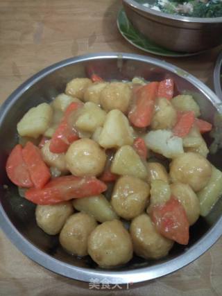 Warm Food-curry Potato Fish Ball recipe