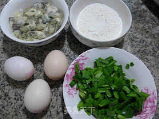 Fried Leek, Egg and Oyster recipe