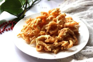 【linyi】fried Golden Small Sea Prawns recipe