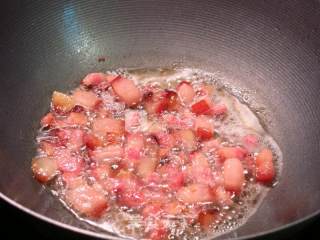Stir-fried Cowpea with Bacon and Dried Tofu recipe