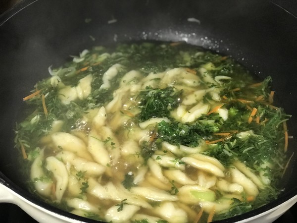 Wild Vegetable Scissors Noodles recipe