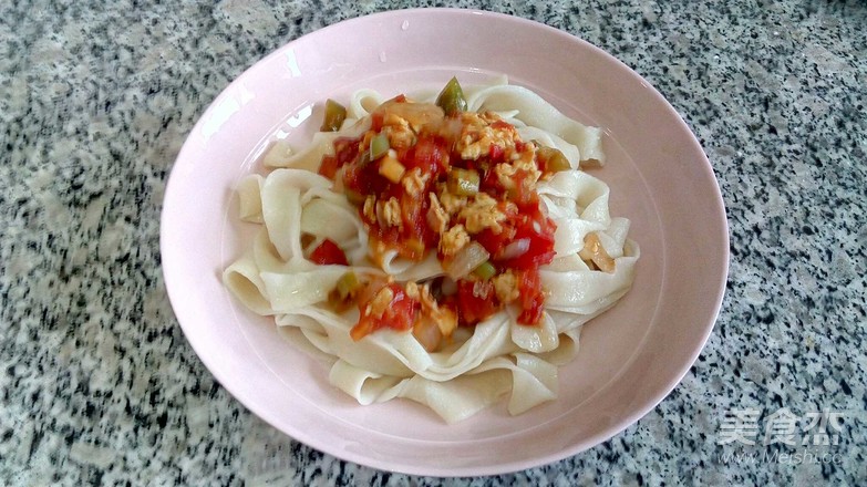 Marinated Noodles with Tomatoes recipe