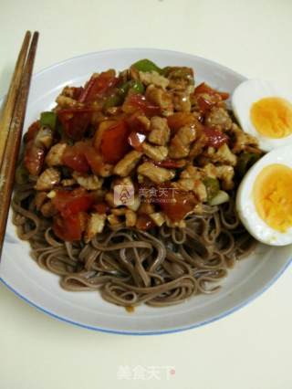Soba Noodles with Spicy Meat Sauce recipe