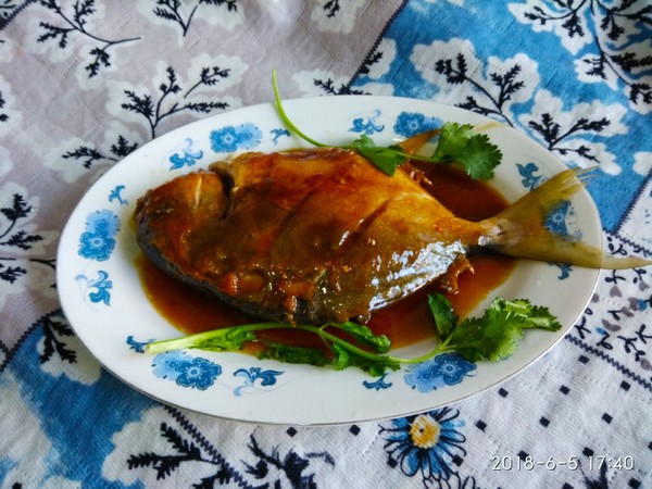 Braised Pomfret recipe