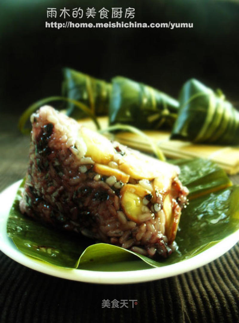 【dragon Boat Festival·zongzi】four-corner Rice Dumpling Method--black Rice Abalone Dumpling recipe